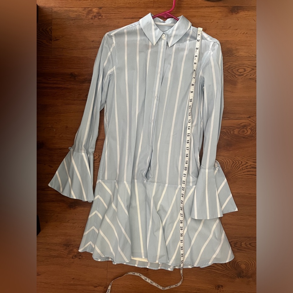 NWT Equipment Striped blue and white drop waist shirt dress size S - Picture 16 of 16